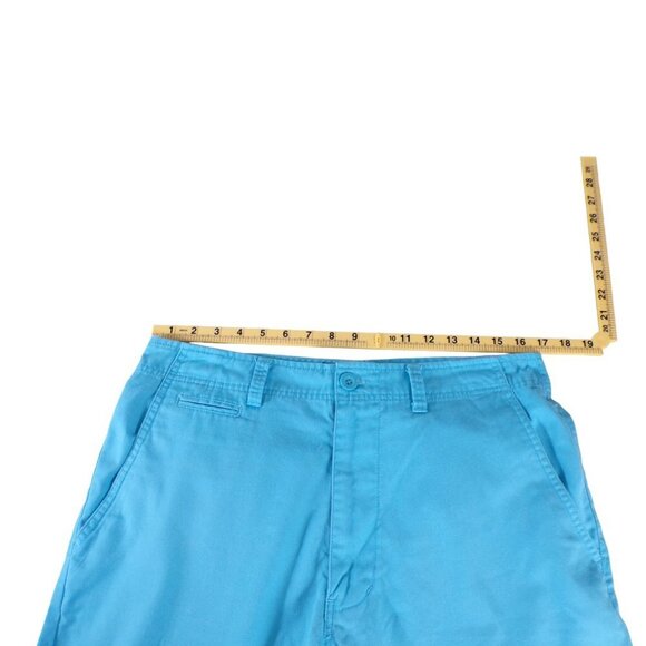 CSG Champs Sports Gear 6 Pocket Aqua Shorts Twill  Flat Front Sz 32 Kencore #467 - Picture 4 of 5